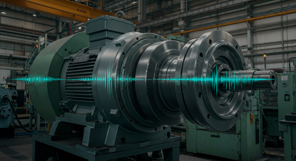 Análise de vibração em máquina industrial